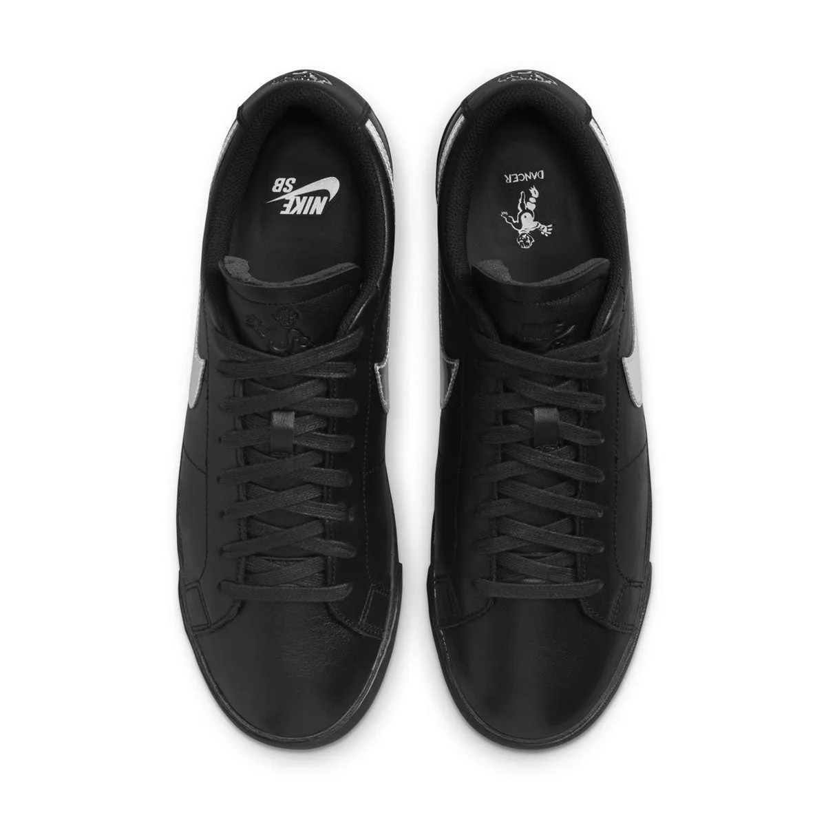 Lockdown Heel Walk Support '  Dancer Skateboards SB Zoom Blazer Low 'Black Metallic Silver'