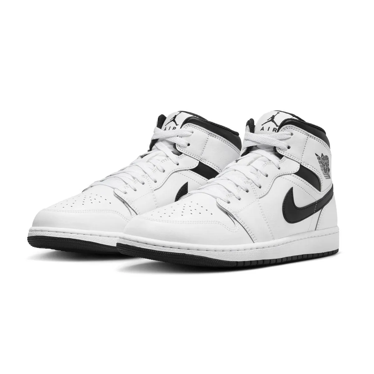 Knit Upper Air Jordan 1 Mid 'White Black'
