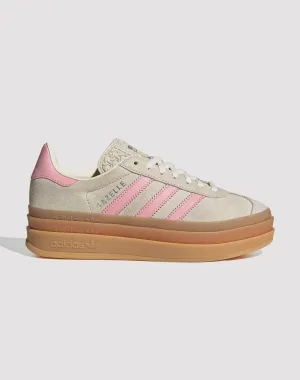 Ultra Responsive Foam Adidas Originals Gazelle Bold Grade School Girls' "Wonder Alumina/Semi Pink Spark/Cream White"