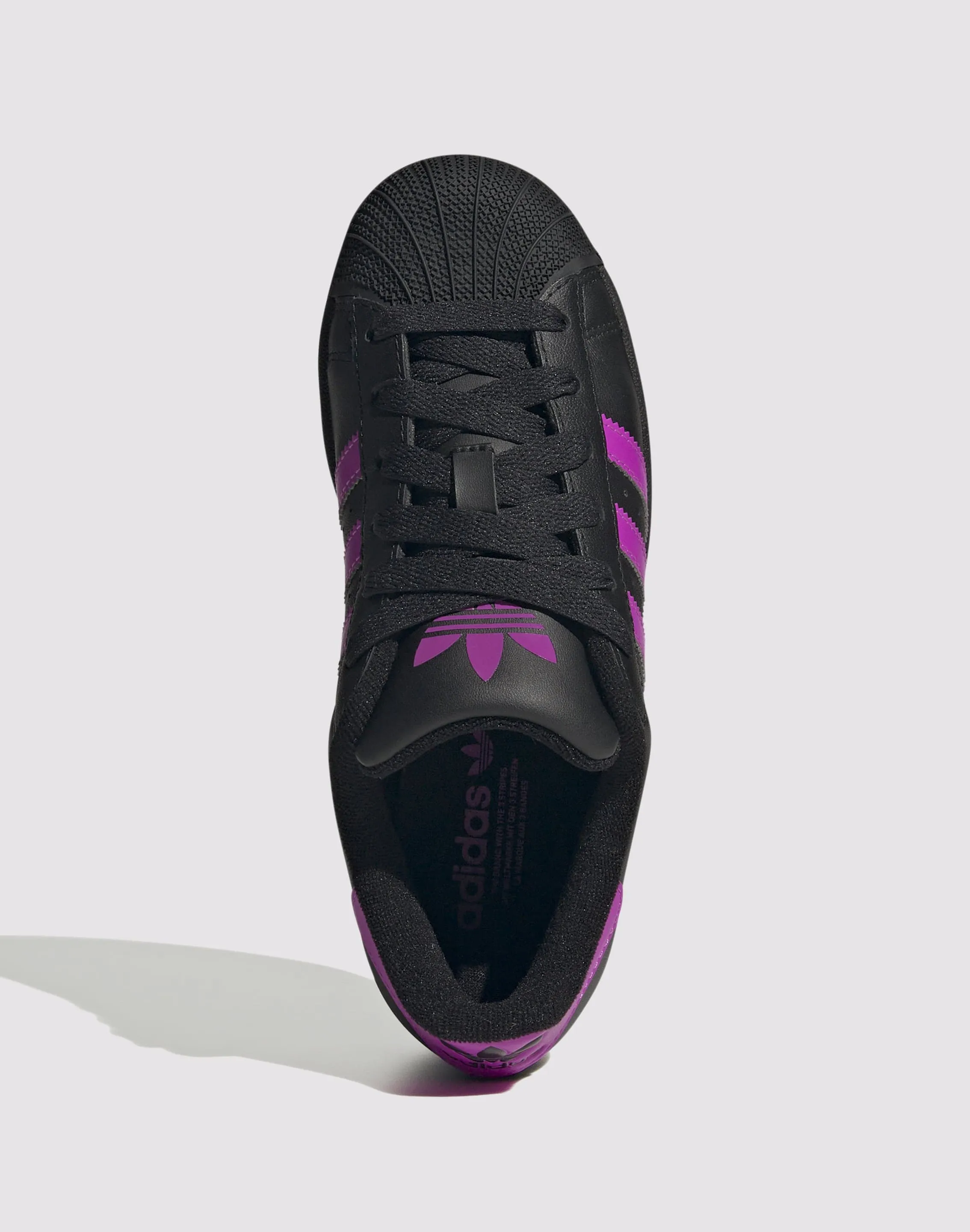 Adidas Originals Superstar II "Black/Flash Pink" Grade School Girls' StableBase Anti Slip Pattern