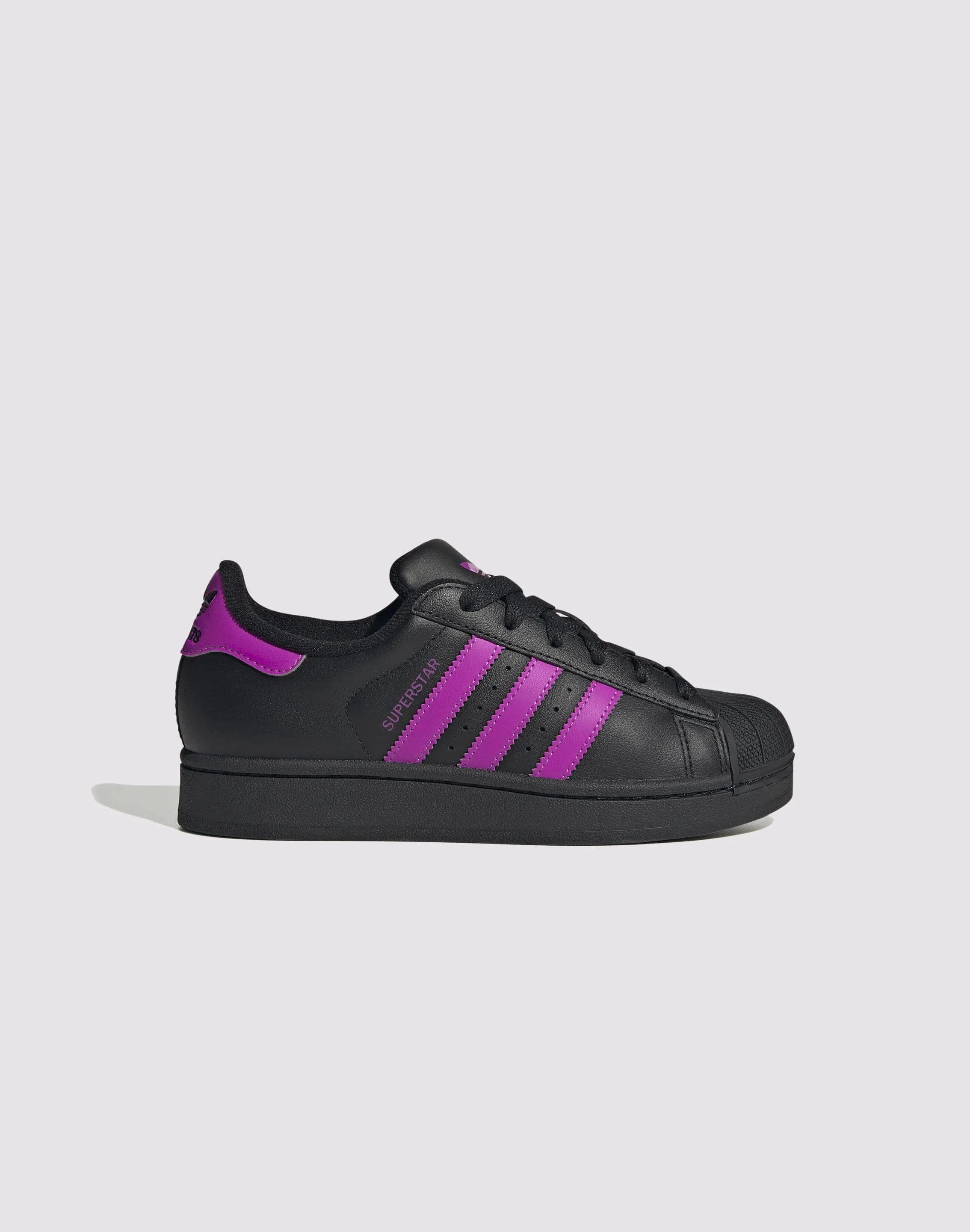 Fast Moves Adidas Originals Superstar II "Black/Flash Pink" Grade School Girls'