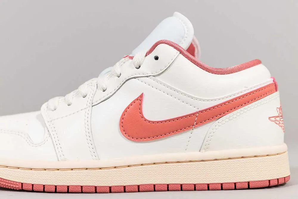 Women's Air Jordan 1 Low 'Pink Salt' Elite Performance Fit Sneakers Smooth Soles