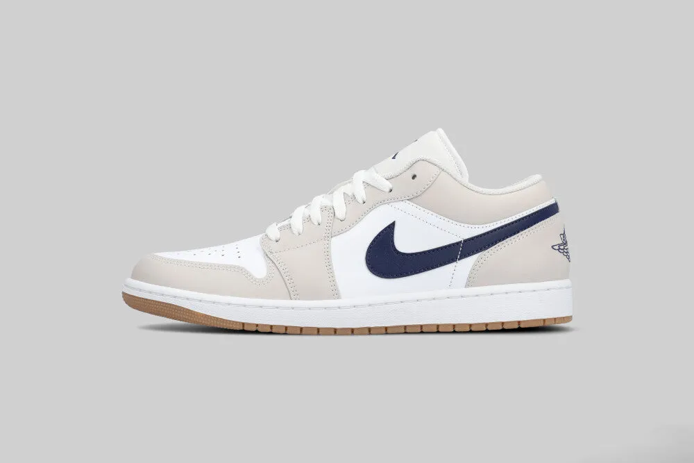 Impact Resistance Air Jordan 1 Low 'White and Midnight Navy' - 553558-146