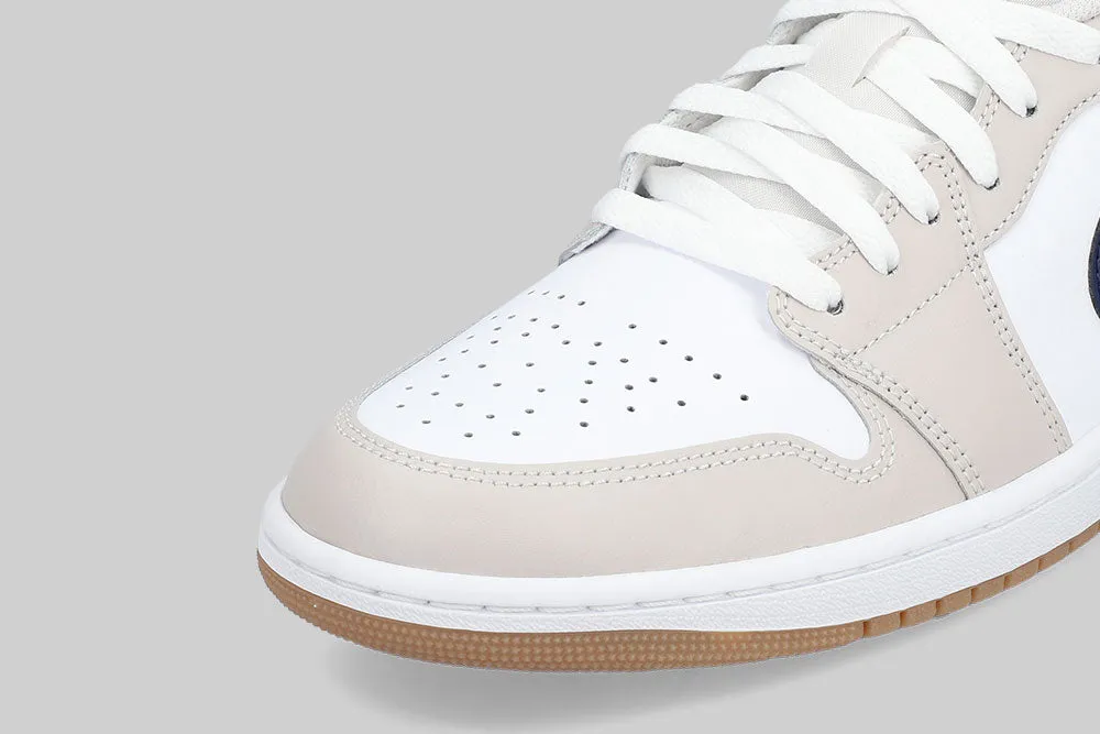 Air Jordan 1 Low 'White and Midnight Navy' - 553558-146 Breathable mesh panel