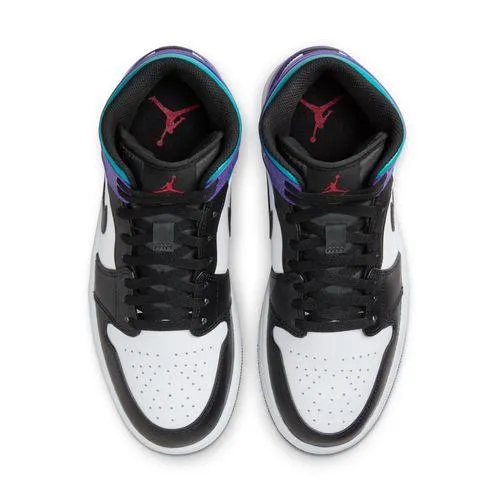 Air Jordan 1 Mid 'Aqua Purple' Rocker Sole Design Minimal Design