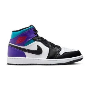 Air Jordan 1 Mid 'Aqua Purple' Tailored ease Thermoplastic Compound
