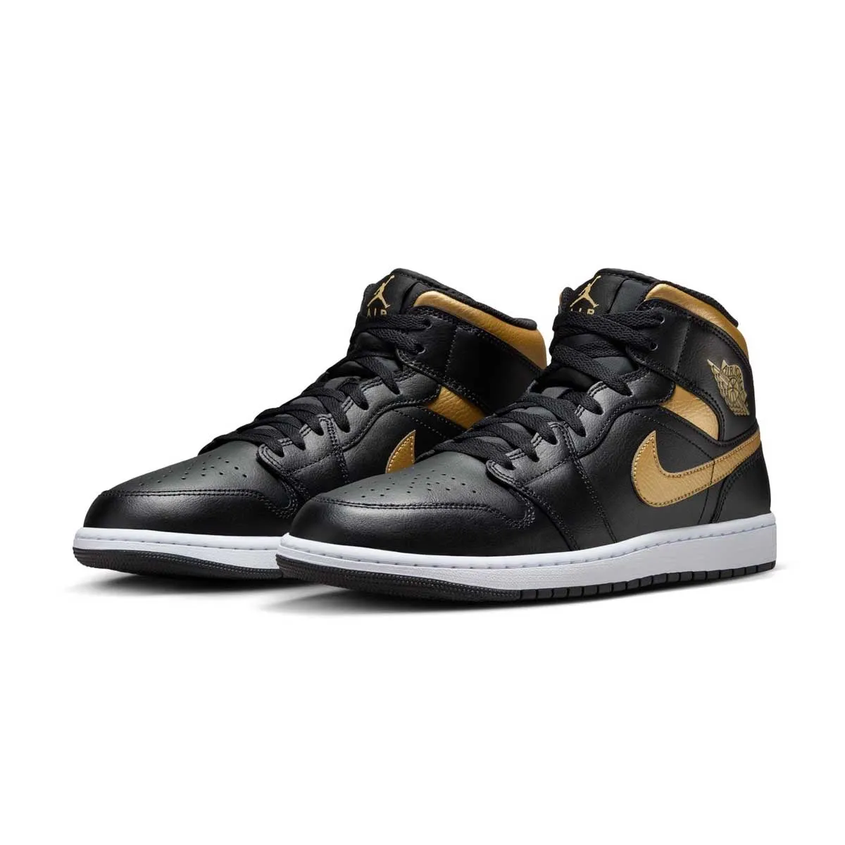 Smooth Drive Air Jordan 1 Mid 'Black Metallic Gold'