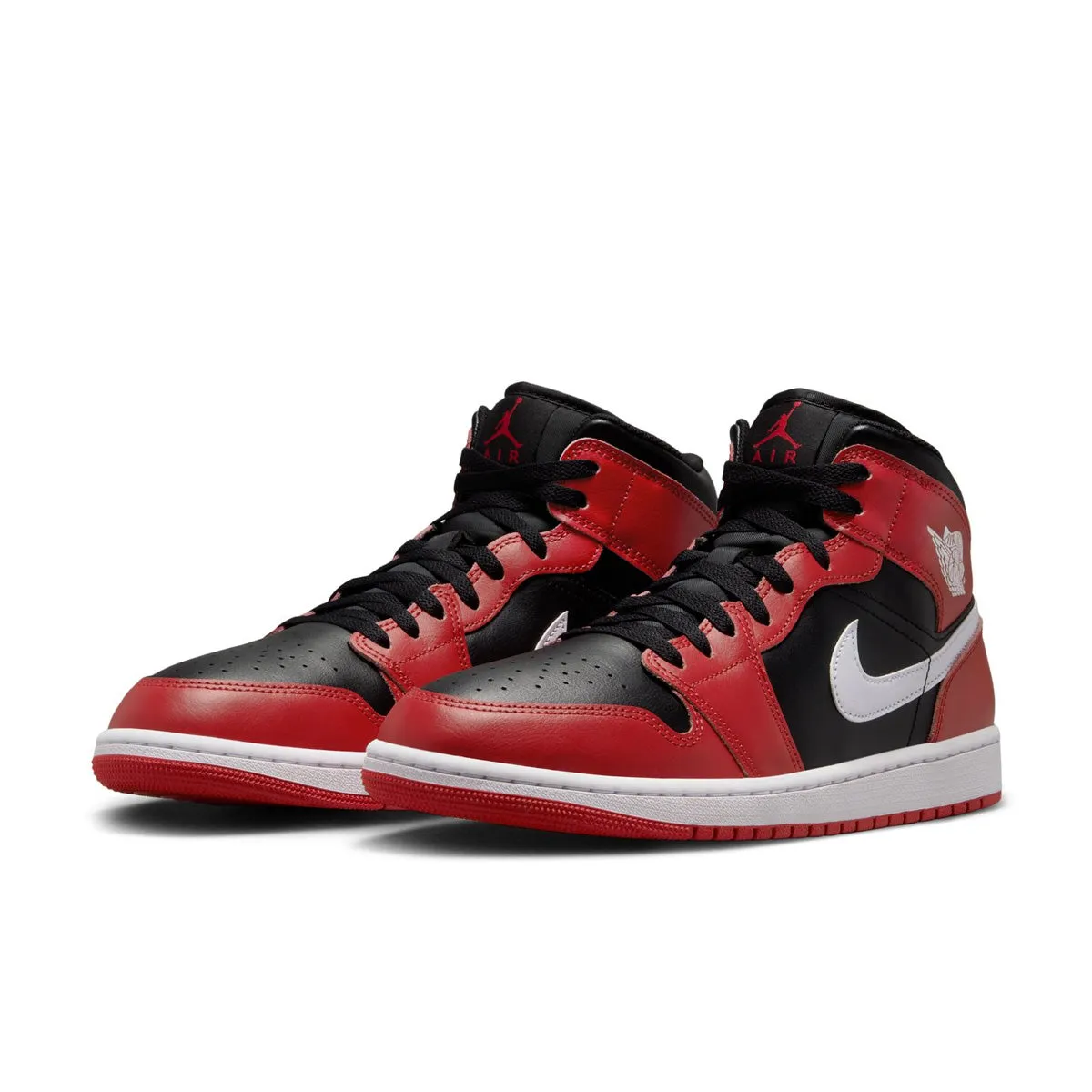 Indoor Court Explosive Step Air Jordan 1 Mid 'Gym Red Black Toe'
