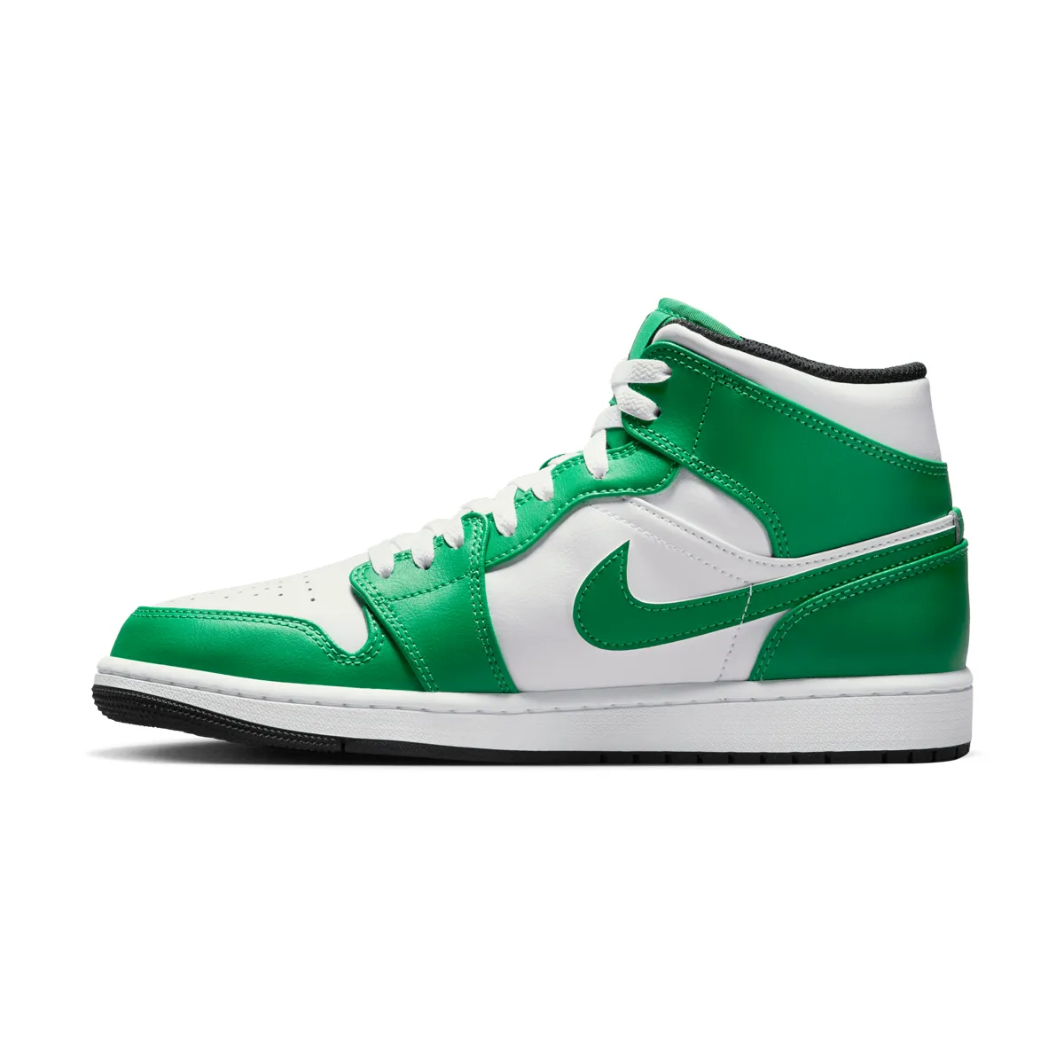 Stitchless Construction Adjustable Lace Lock Air Jordan 1 Mid 'Lucky Green'