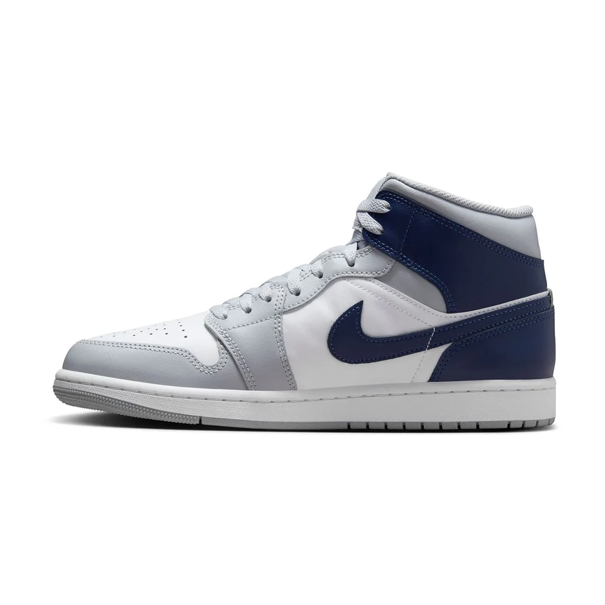 Air Jordan 1 Mid 'Wolf Grey Midnight Navy' Efficient Cushioning