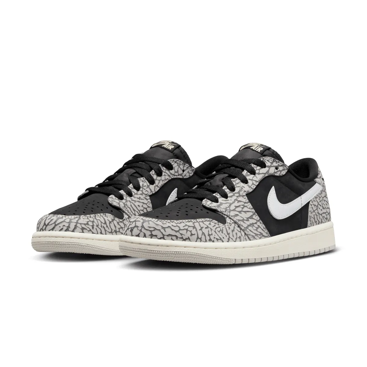 Air Jordan 1 Retro Low OG 'Black Elephant' Steady Grip