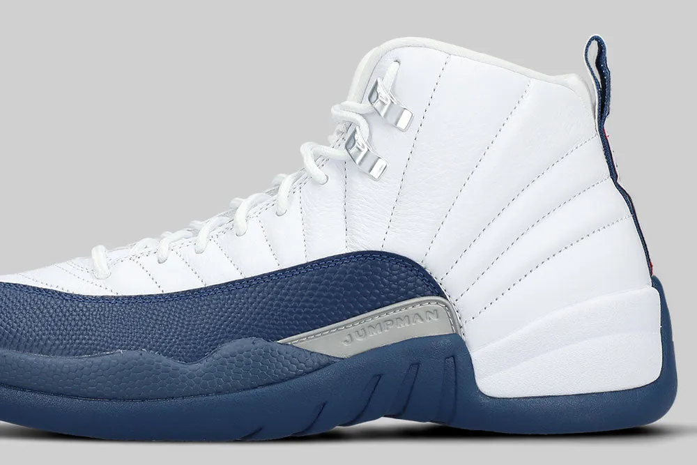Comfortable Heel Counter Air Jordan 12 'French Blue and White'