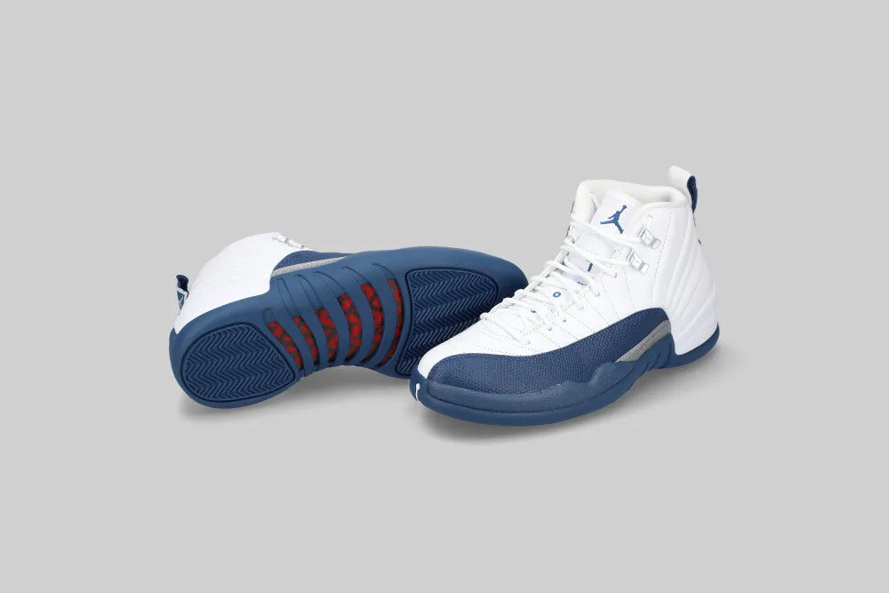 Road Running Ankle Lock System Air Jordan 12 'French Blue and White'