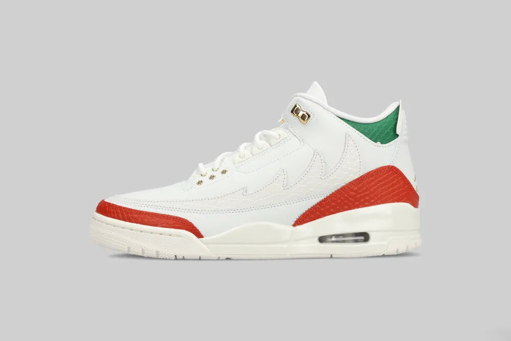 Air Jordan 3 Retro "El Vuelo" 'Summit White and Pine Green' cushioning technology