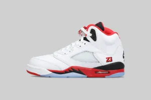 Air Jordan 5 Fire Red "Black Tongue" (GS) - HQ7980-101 School Play