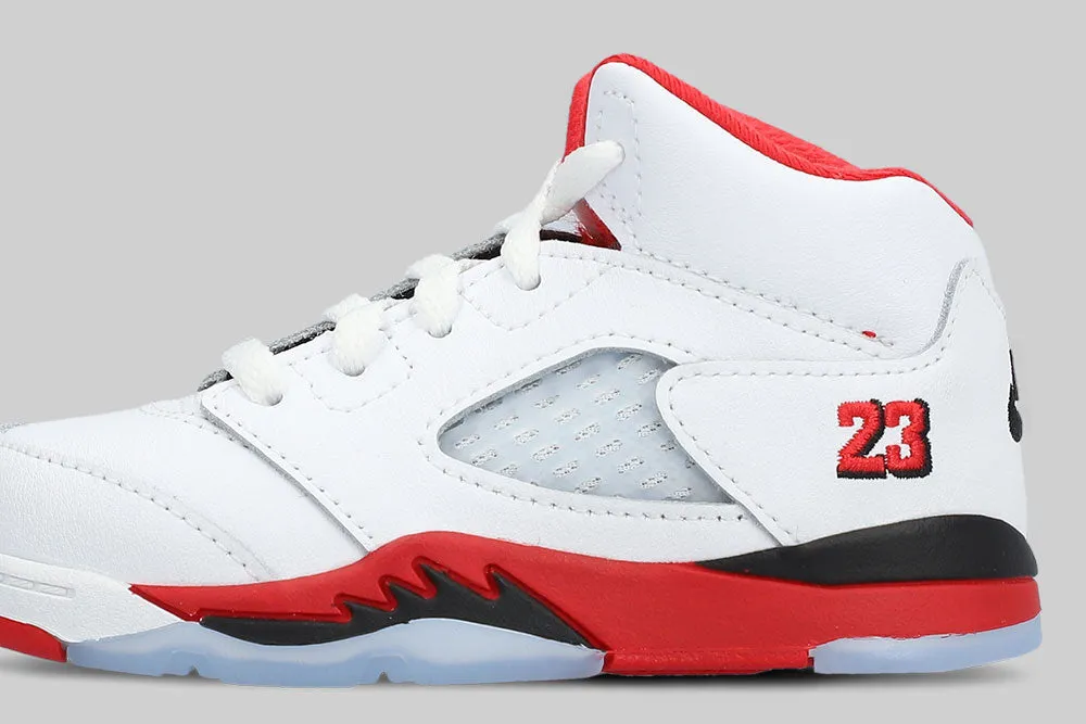 Breathable Air Jordan 5 Fire Red "Black Tongue" (TD) - HQ7981-101