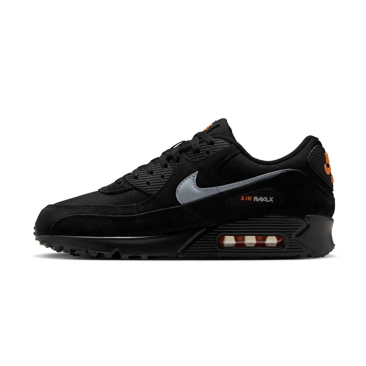 Air Max 90 'Black Total Orange' Midfoot Lock System Peak Performance