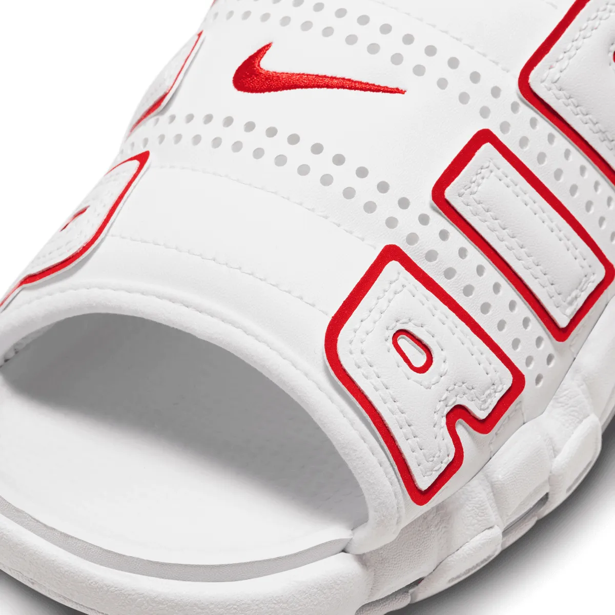 Air More Uptempo Slide 'White Red' Relax Mode