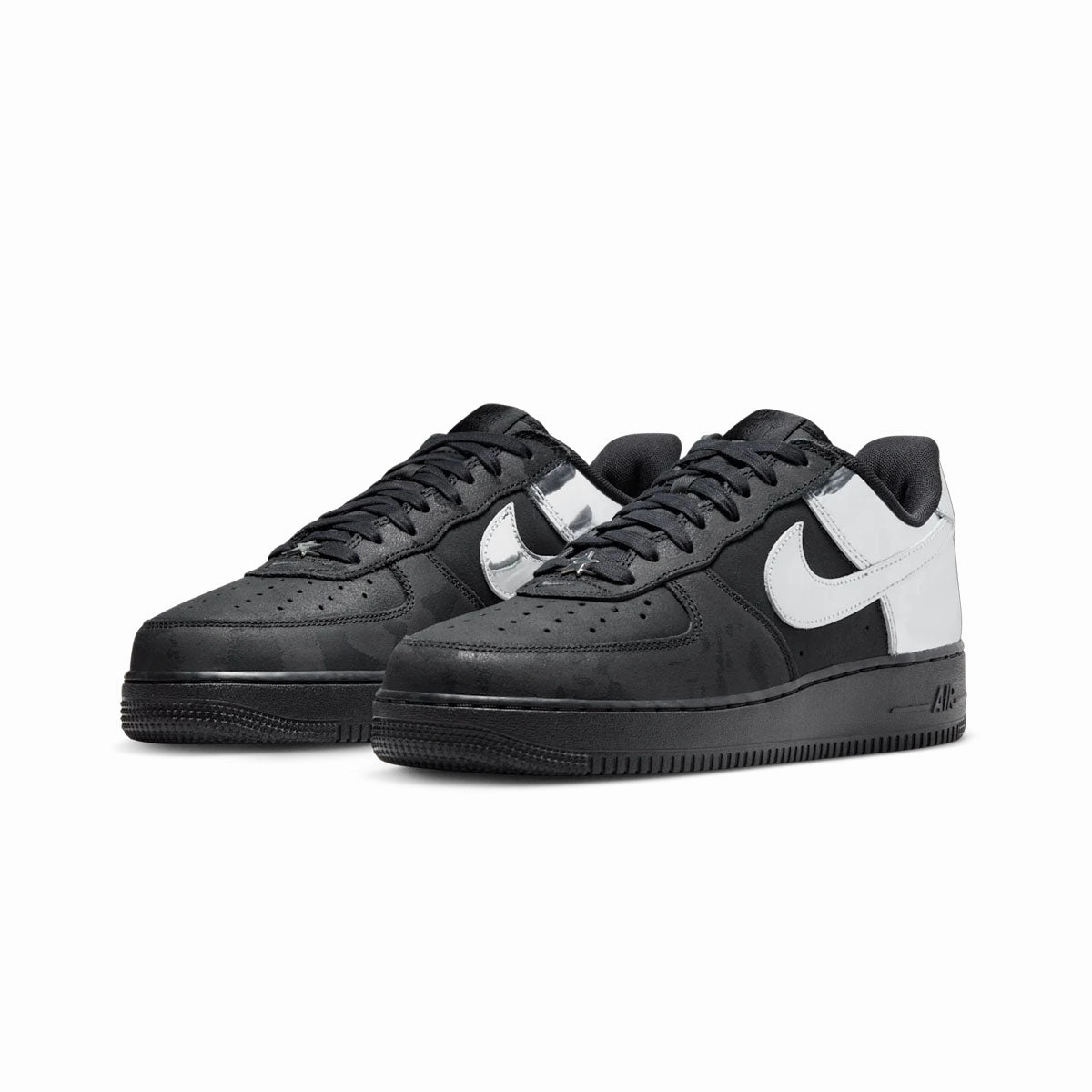 Clutch Time Multi Chamber Airflow Air Force 1 Low 'Black Metallic Silver'