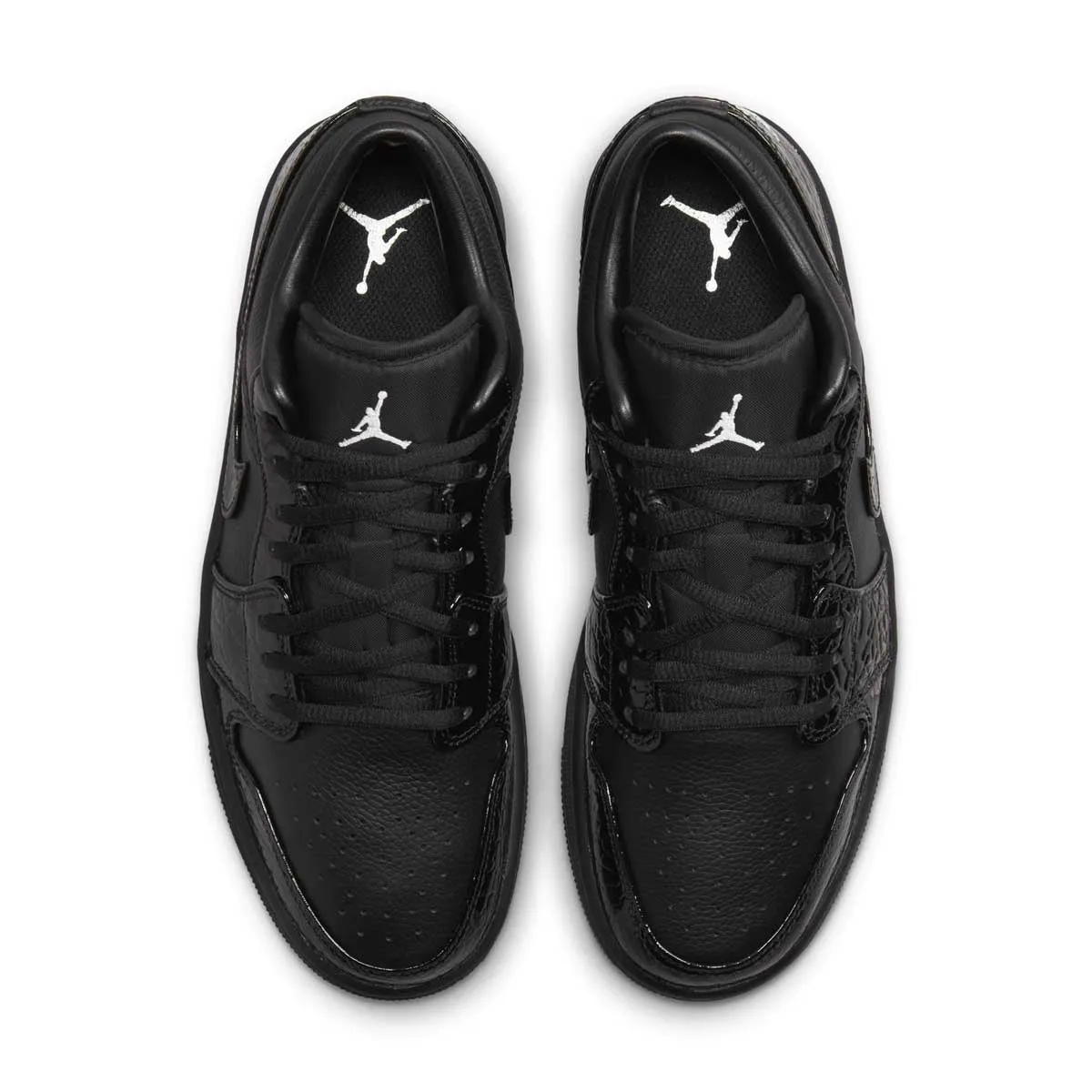 Wmns Air Jordan 1 Low 'Black Croc' Good Quality Reinforced Eyelet System