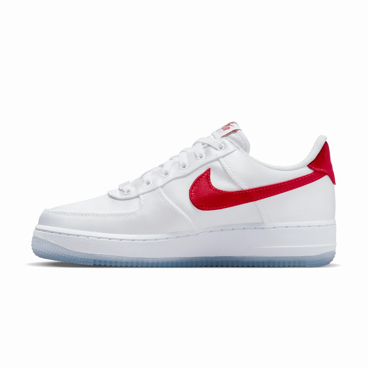 Wmns Air Force 1 ??07 'Satin White Red' Sneakers Soft Interior