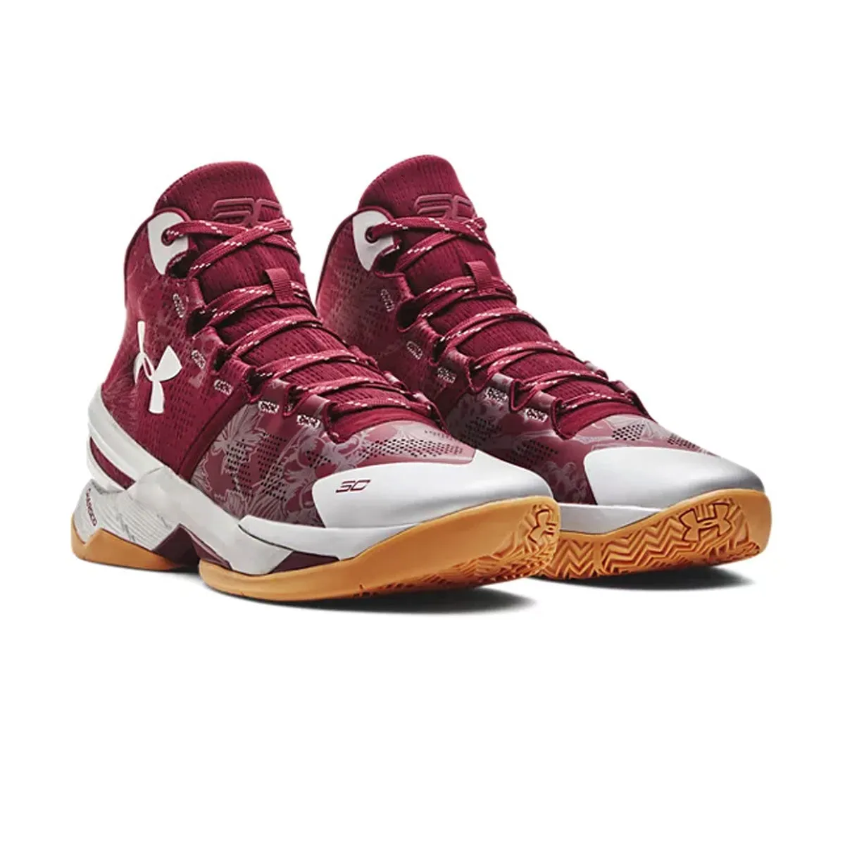 Curry 2 Retro 'Deep Red Metallic Silver' SlipOnStyle