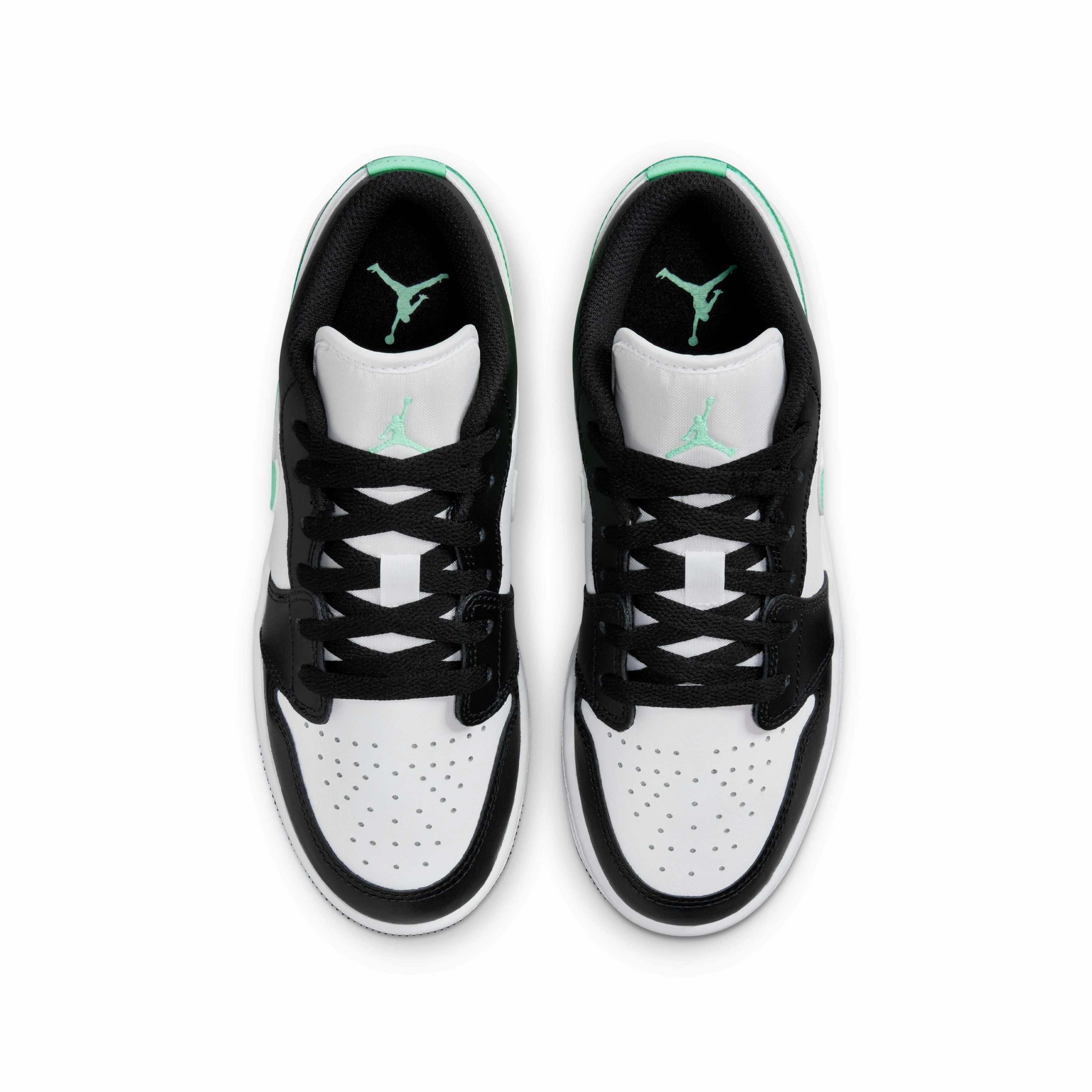 Dual Density Cushioning Kids Air Jordan 1 Low 'White Green Glow'
