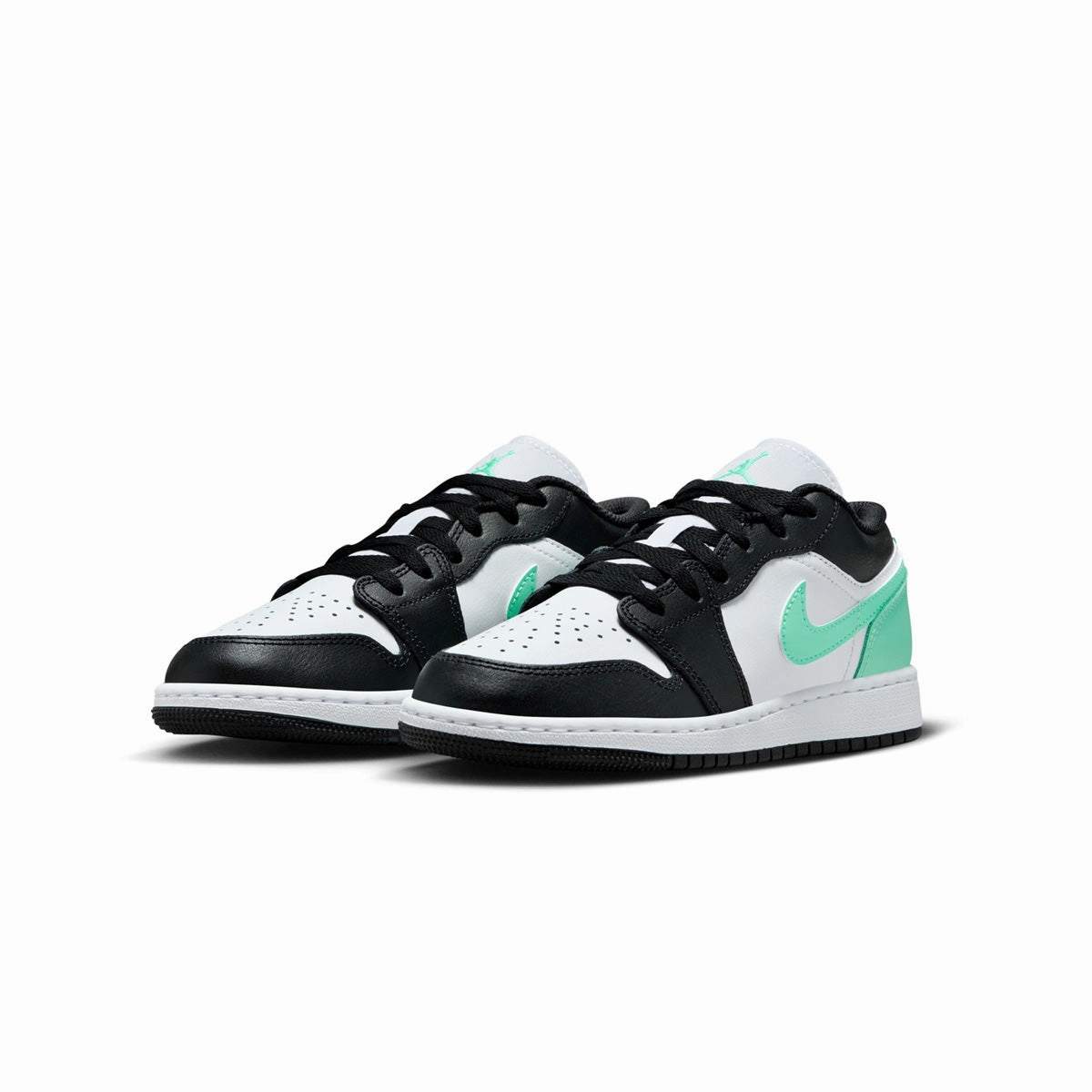 Textile Kids Air Jordan 1 Low 'White Green Glow'
