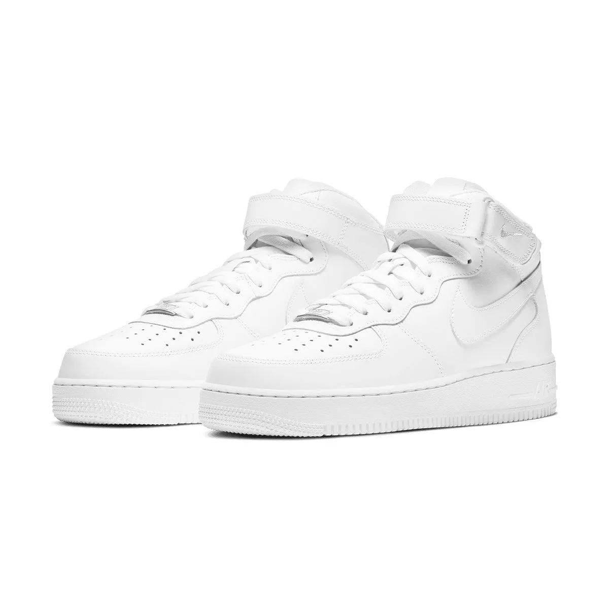 Synthetic Leather Panels Air Force 1 Mid '07 'Triple White'