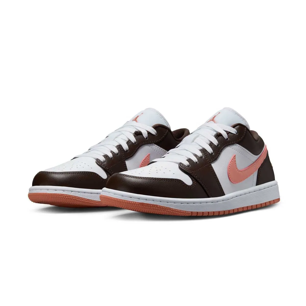 Wmns Air Jordan 1 Low 'White Baroque Brown Walk Ease Soft Collar
