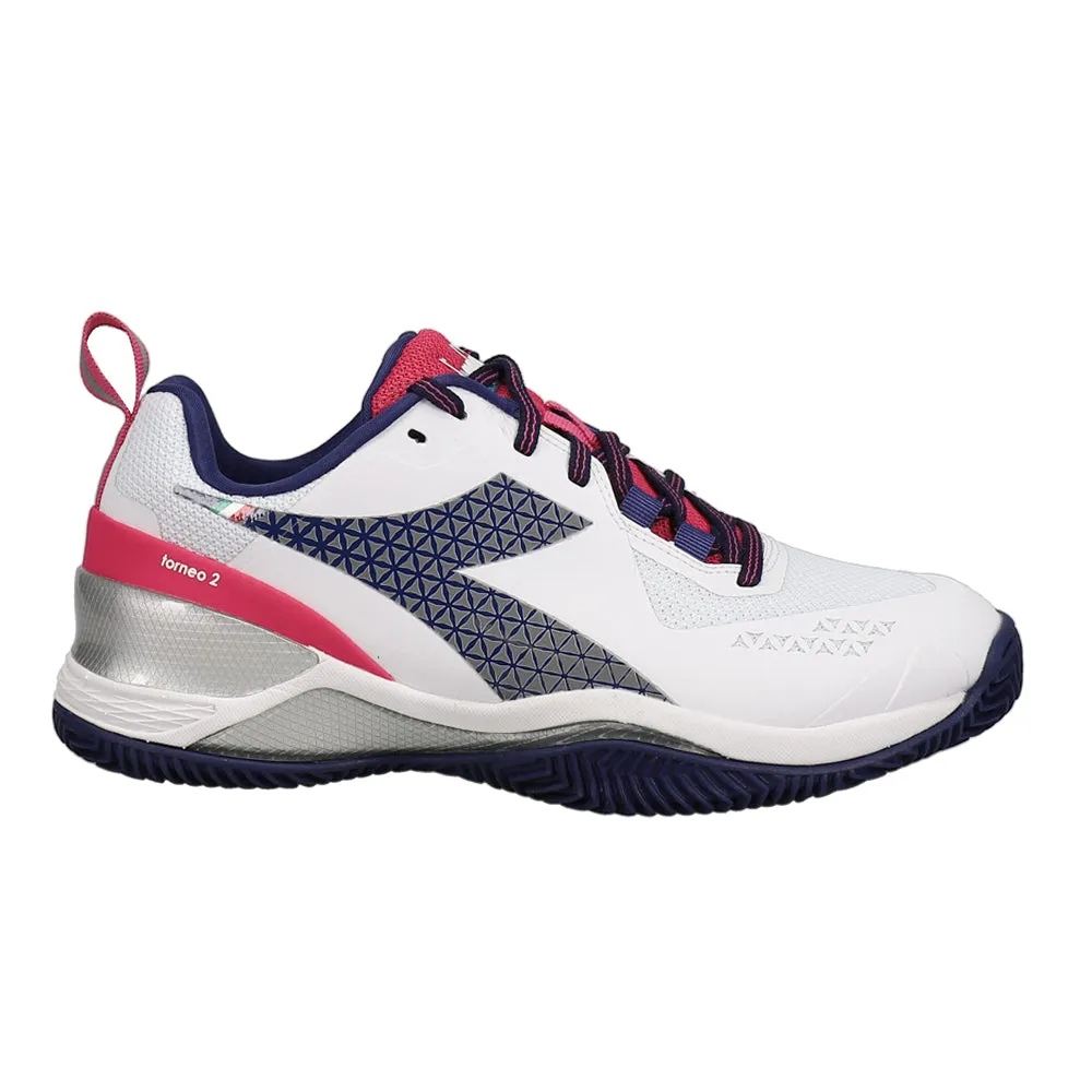 running on a dirt path Blushield Torneo 2 Clay Tennis Shoes