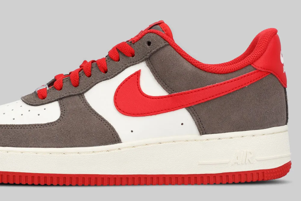 Quick Boost Stitched Toe Box Nike Air Force 1 Low '07 LV8 'Cave Stone and University Red'