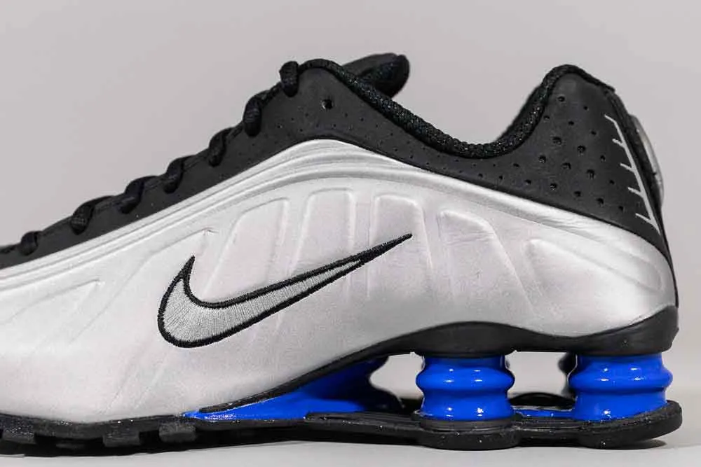 Women's Nike Shox R4 'Metallic Silver and Black' Quick Break High Support