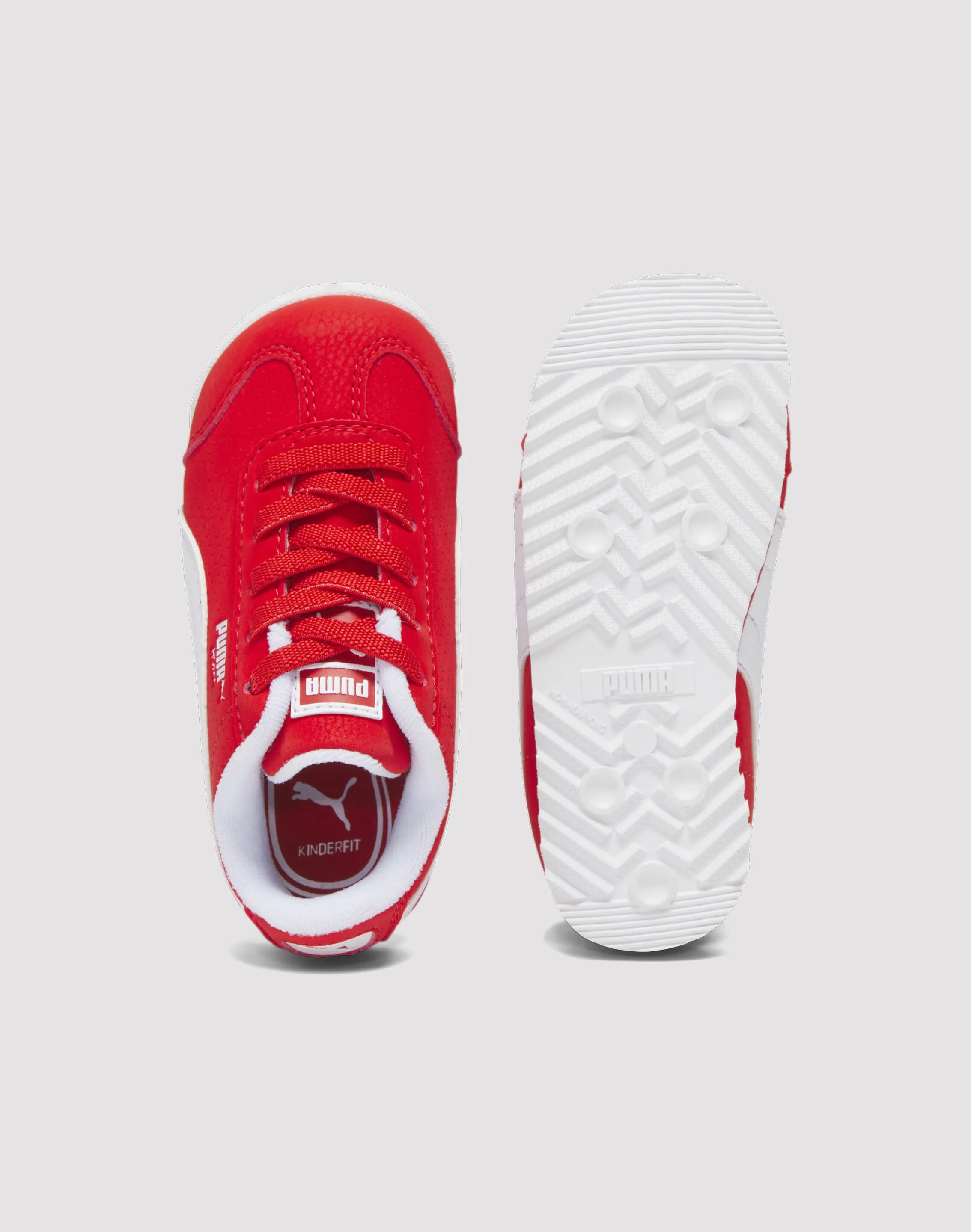 Endurance Sole Airflow channels Puma Roma Reversed Toddler Boys' "Red/White"