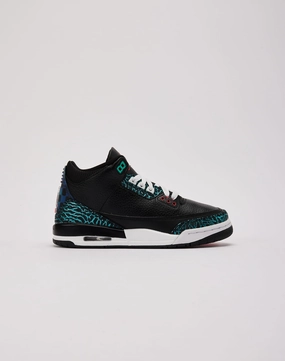 Jordan Air Jordan 3 Retro SE 'Black and Hyper Jade' Grade-School Midfoot Cage