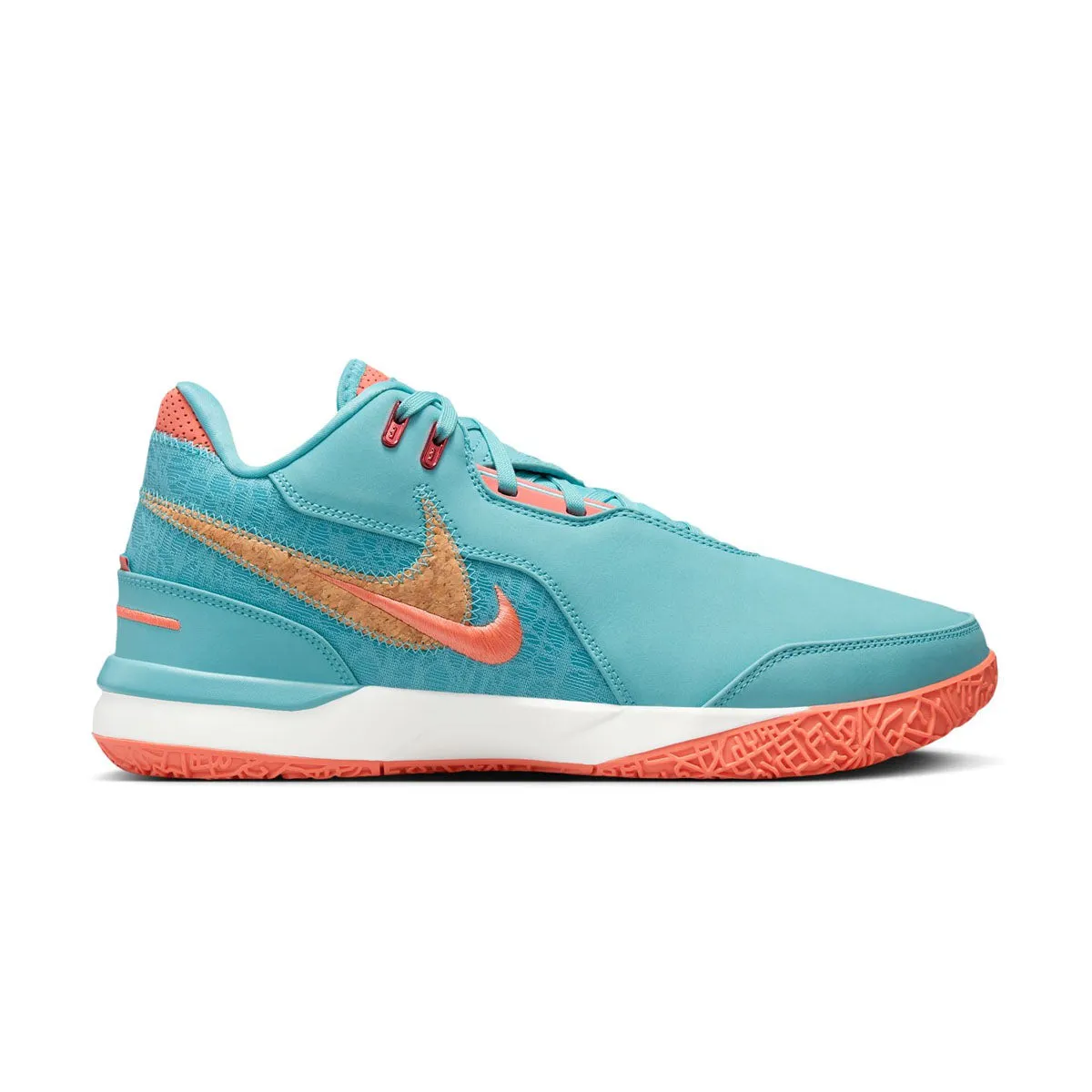 Zoom Lebron Next Gen AMPD EP 'Mineral Blue Light Wild Mango' Micro Groove Flex Zones Comfort collar