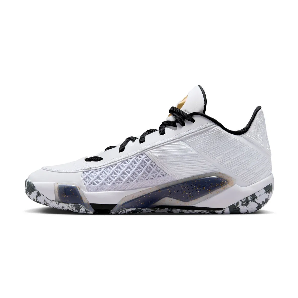 Air Jordan XXXVIII Low PF 'White Black' Thermoplastic Polyurethane Plate Unibody Construction