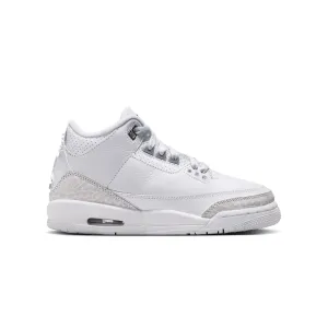 Diagonal Flex Notches Balanced Drop Heel Kids Air Jordan 3 Retro 'Pure Money'