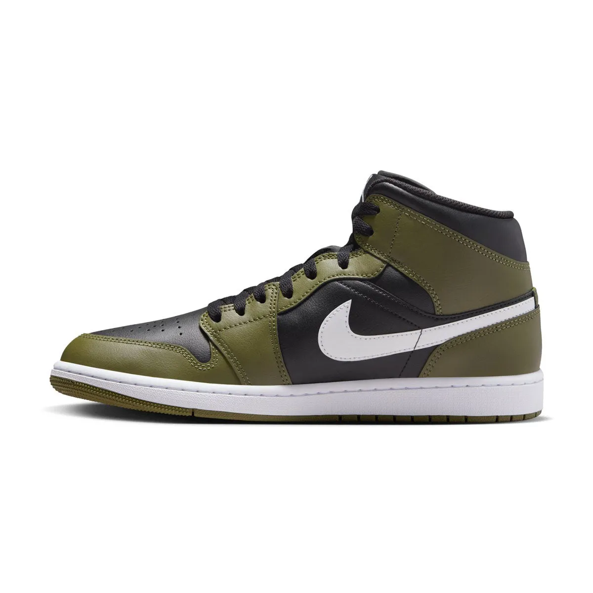 Elastic Heel Tab Design Contoured Footbed Support Air Jordan 1 Mid 'Sequioa'
