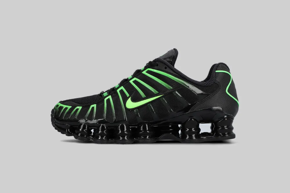 Nike Shox TL 'Black and Green Strike' Mid Foot