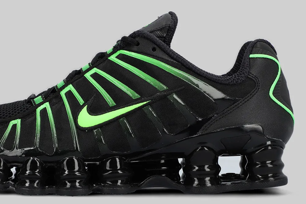 Long Commute Nike Shox TL 'Black and Green Strike'