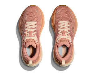 HOKA-BONDI 8 Women Rugged Trail Foam padding helps protect joints during high-impact moves