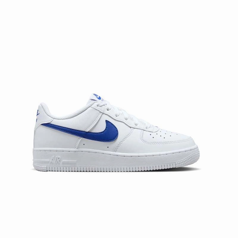 Kid's Air Force 1 'White Hyper Royal' Multi Surface SyntheticUpper