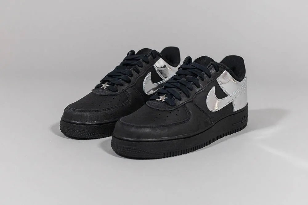 CushionedMidsole Nike Air Force 1 Low "All-Star" 'Black and Metallic Silver'