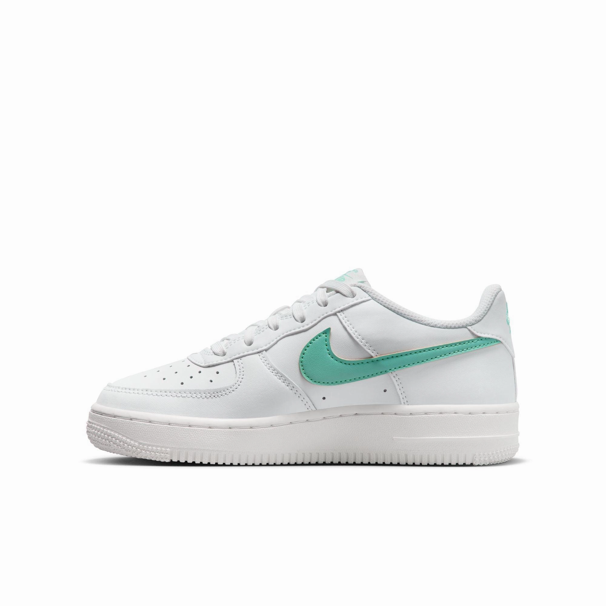 Foam Midsole Grip Kid's Air Force 1 'White Emerald Rise'