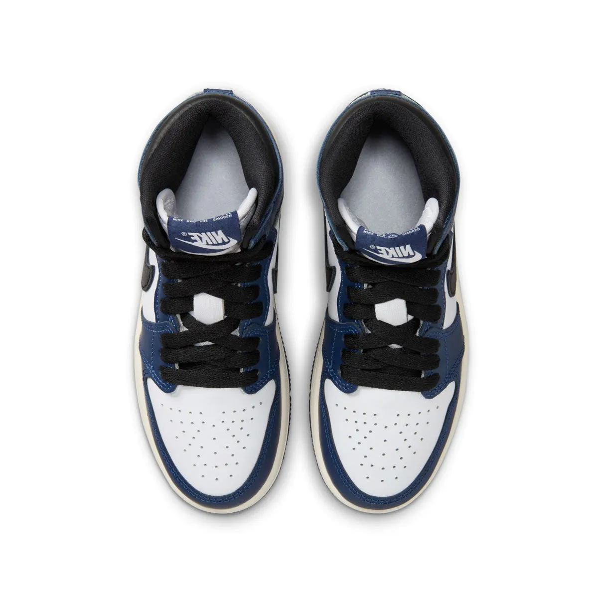 Adaptive Fit Framework Breathable Tongue Design Kids Air Jordan 1 High OG 'Midnight Navy'