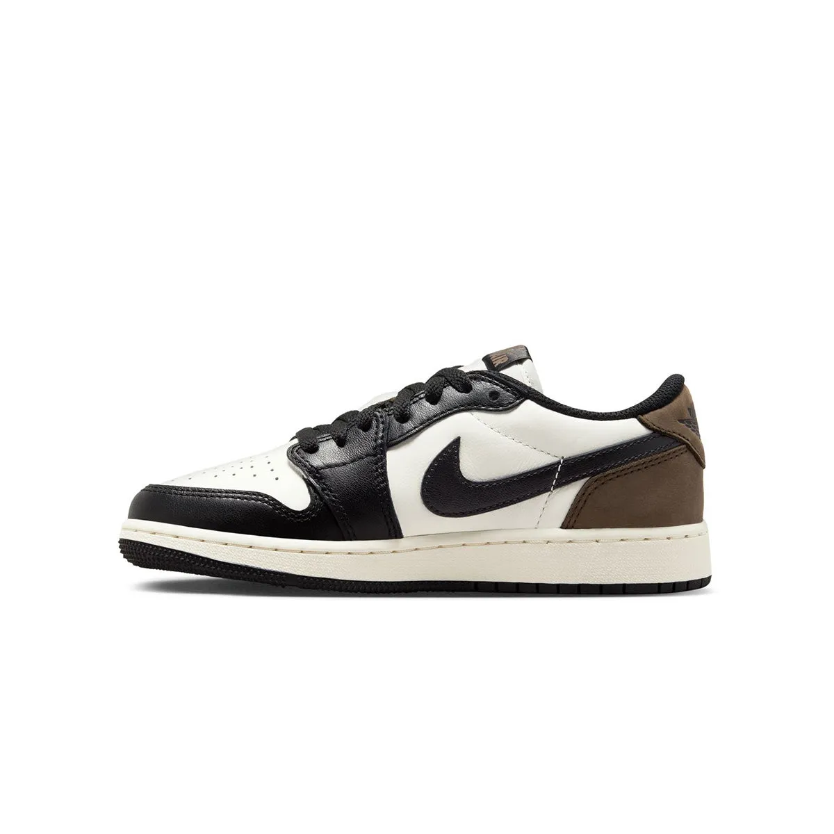 Kids Air Jordan 1 Low OG 'Mocha' Flexible Material Quick Lacing System