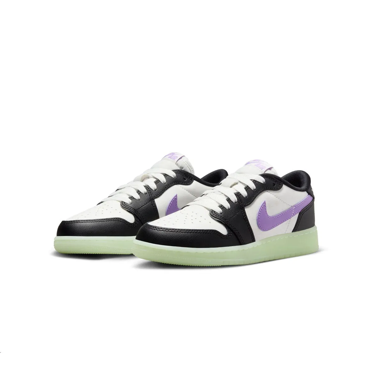 Kids Air Jordan 1 Low Retro 'Black Raspberry' SturdyConstruction