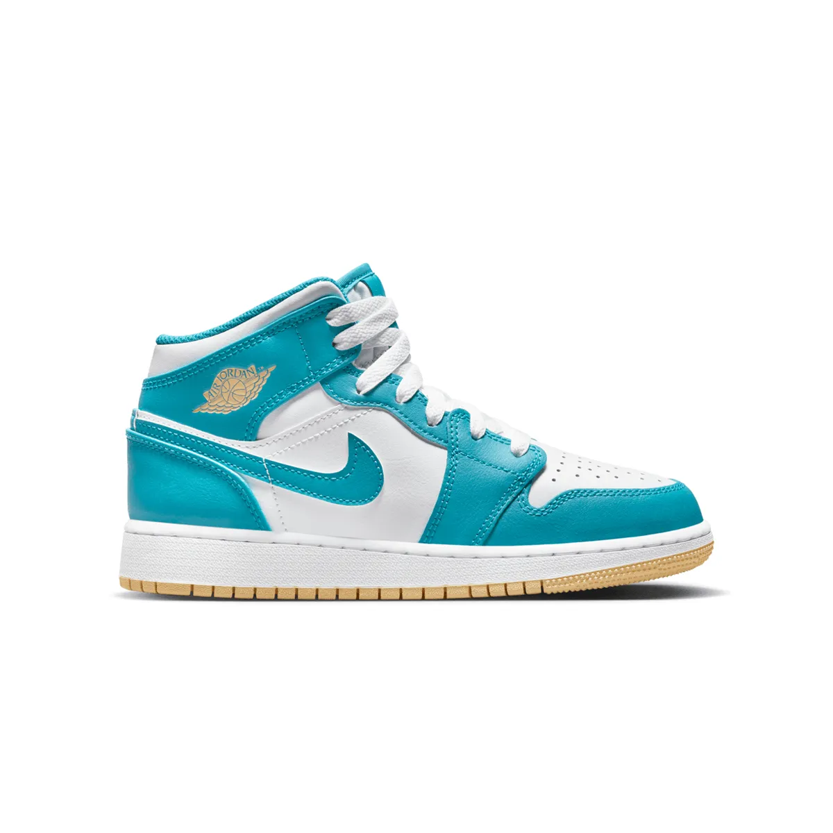 Kid's Air Jordan 1 Mid 'Aquatone' Breathable Airflow Design Multi Layer Insole