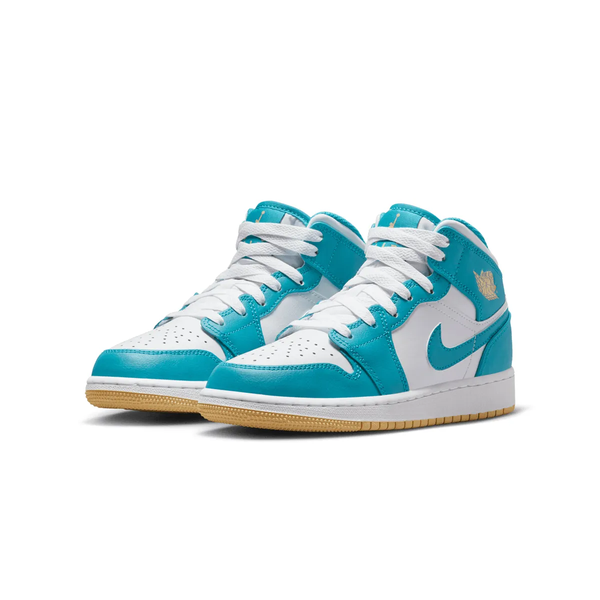 Anti Slip Feature Rubber Traction Pods Kid's Air Jordan 1 Mid 'Aquatone'